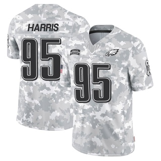 Limited Charles Harris Men's Philadelphia Eagles 2024 Salute to Service Jersey - Arctic Camo